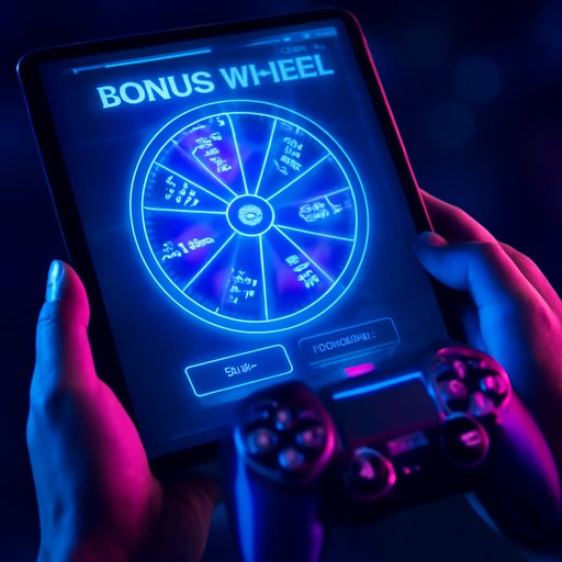 fg666 bonus wheel on tablet display